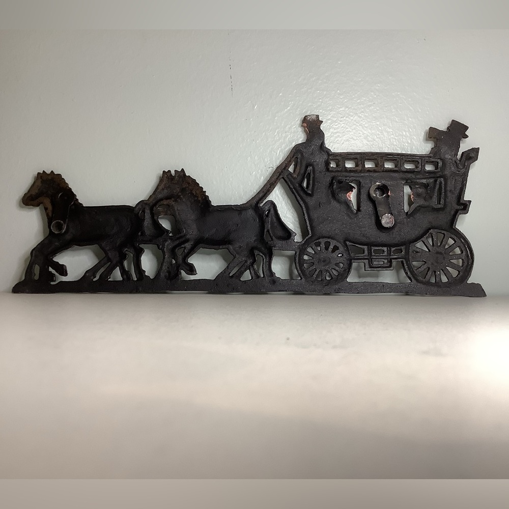 NEW vintage cast metal coach carriage wall decor - Picture 4 of 5